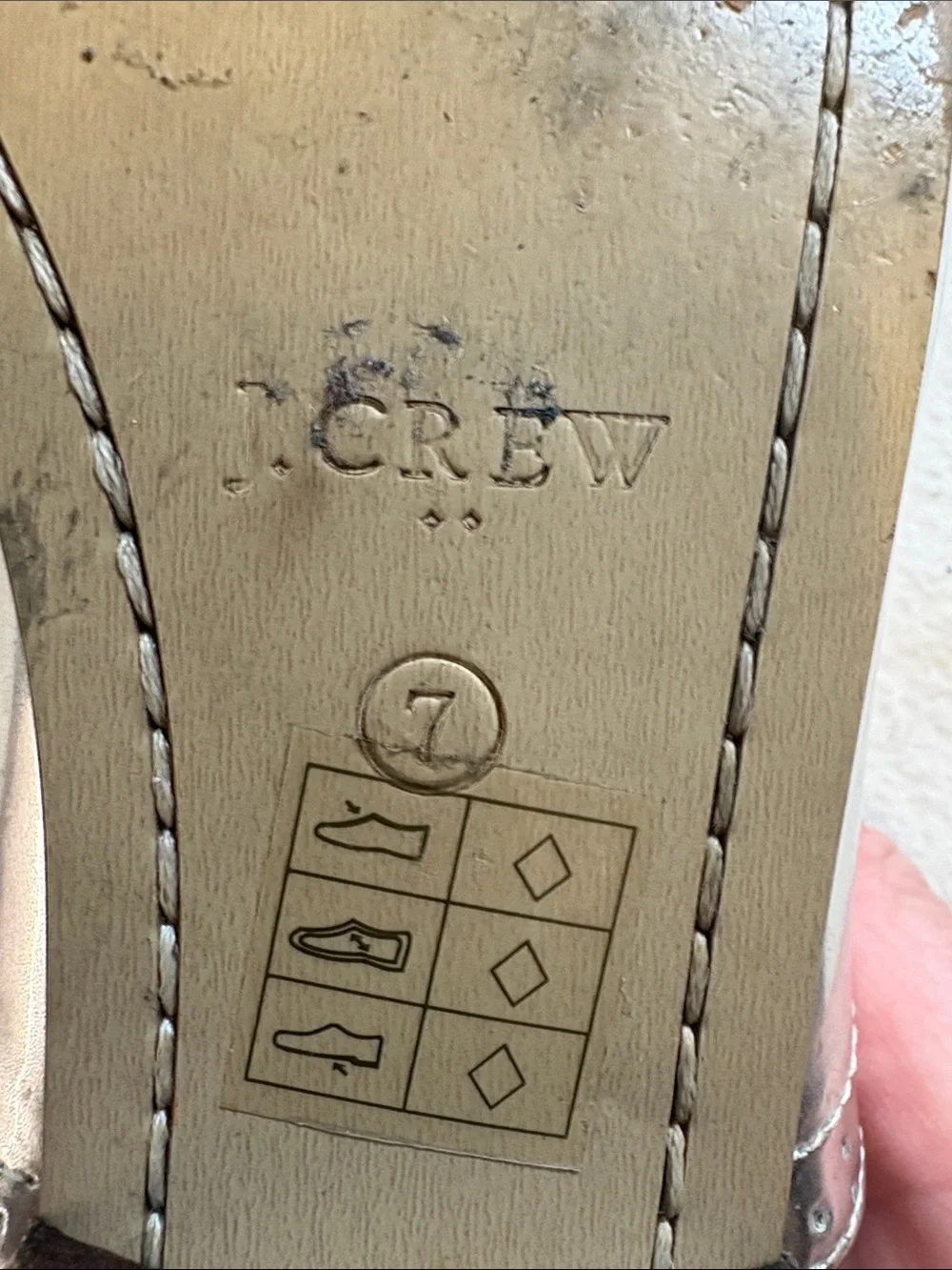 J. Crew Metallic Silver Brogue Oxford Shoes